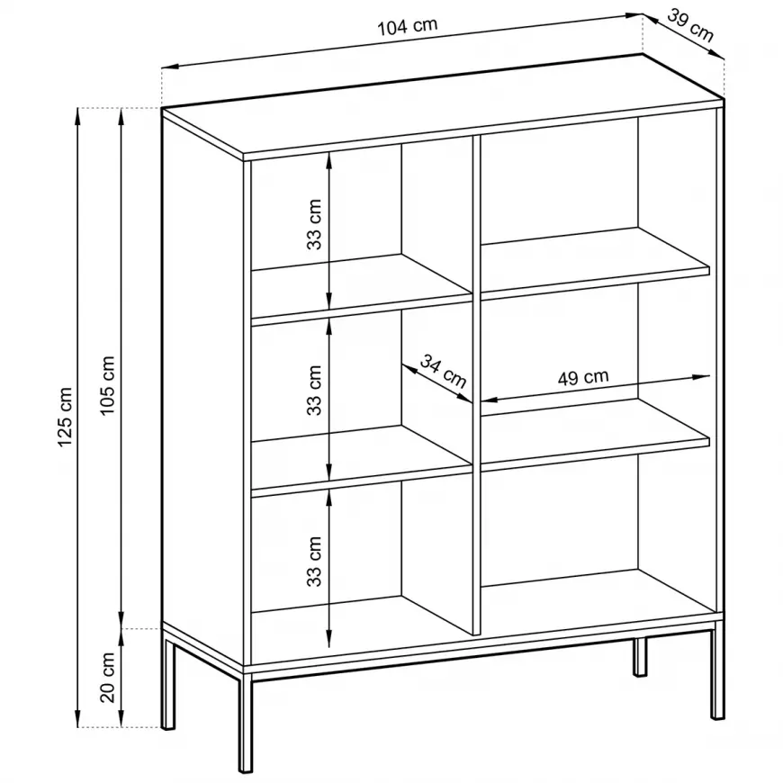 Černá komoda NOVA K104 (obrázek 6)