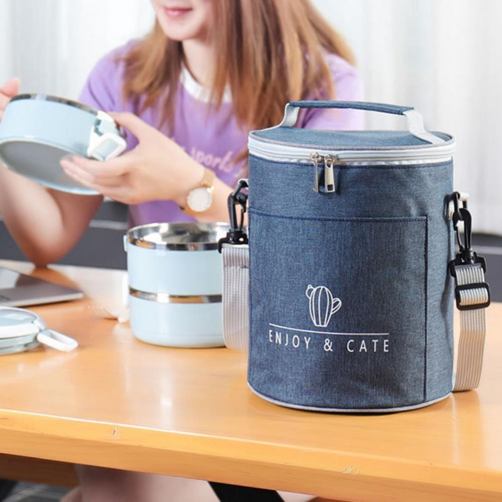 Modrá termotaška pro přepravu jídla LUNCH BOX (obrázek 2)