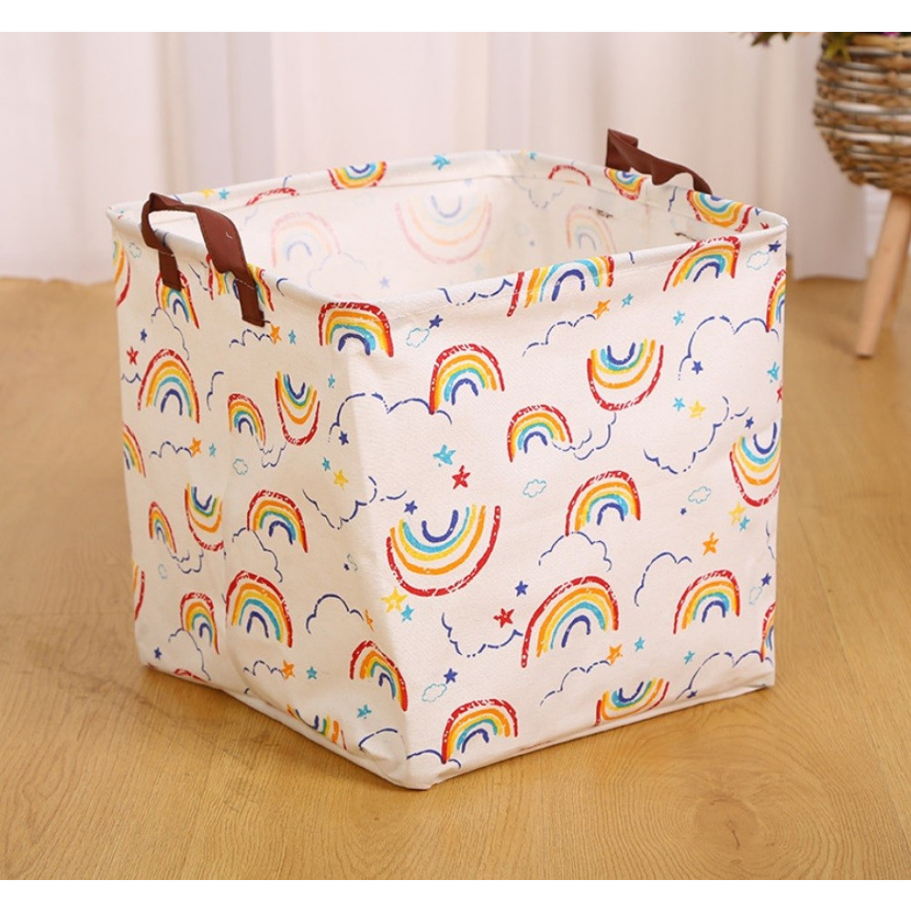 Růžový koš na hračky RAINBOW (obrázek 2)