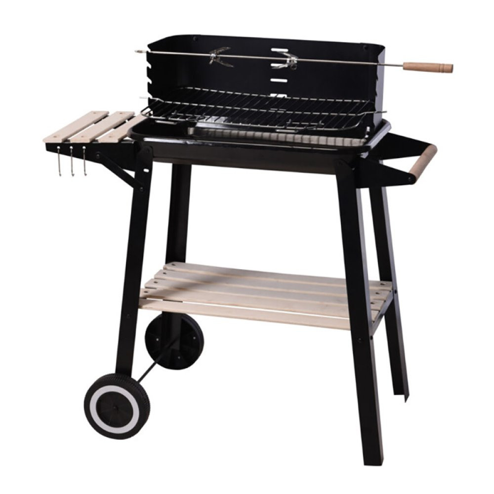 Levně Mobilní gril s odkládacím stolkem BBQ 83 x 45