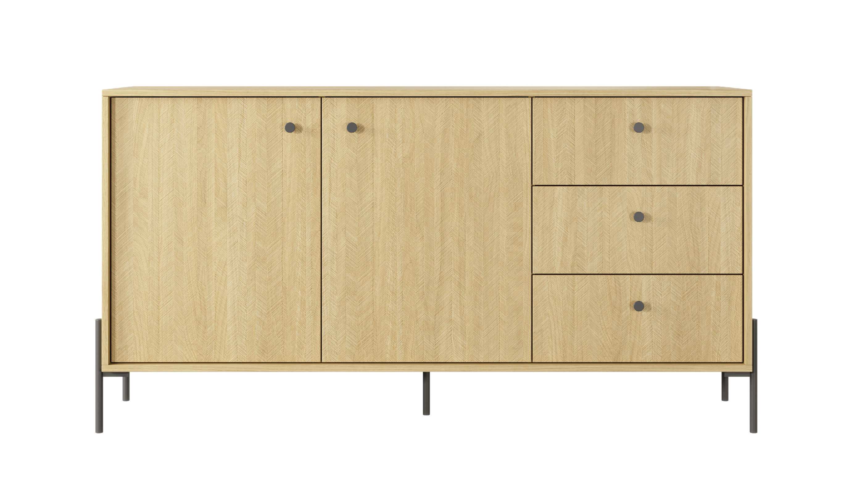 Levně Komoda v dekoru dub SCANDI 153 2D3S