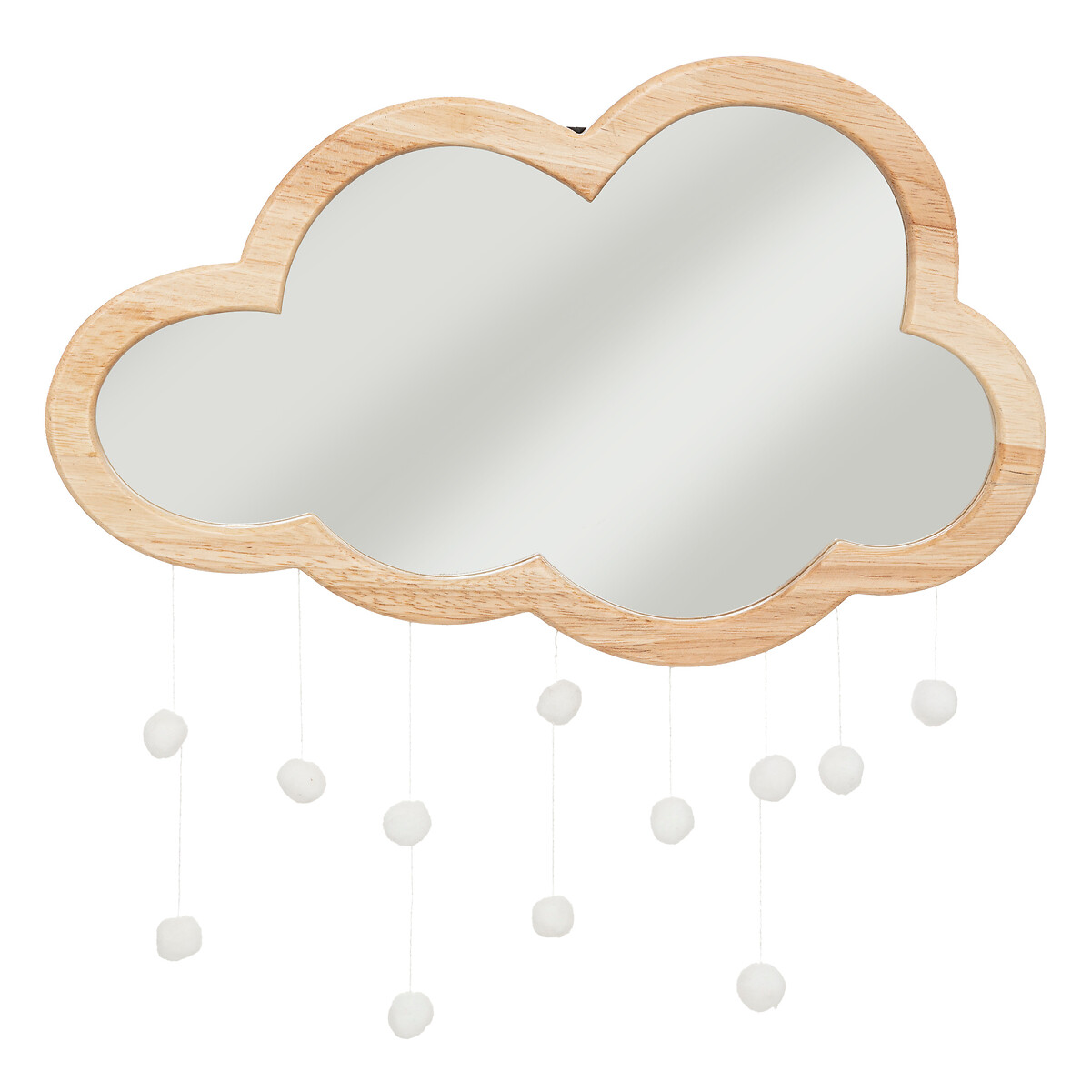 Levně Dřevěné zrcadlo NUAGE ve tvaru obláčku