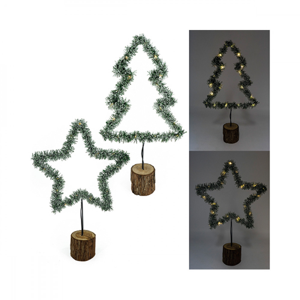 Sada 2 LED vánočních dekorací CHRISTMAS