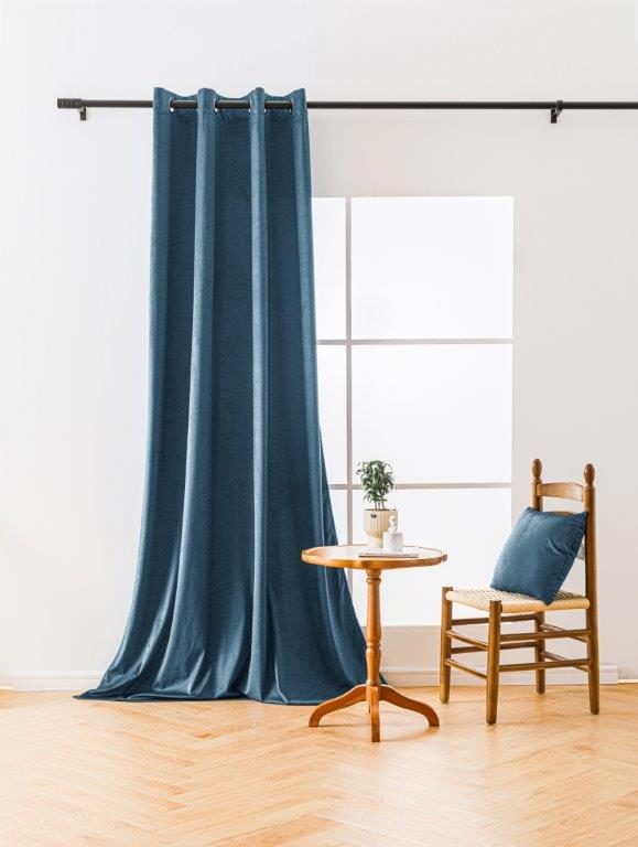 Levně Petrolejový zatemňovací závěs VELVET 135x250 cm Zavěšení: Kovové kroužky