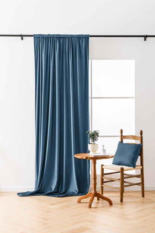 Levně Petrolejový zatemňovací závěs VELVET 135x250 cm Zavěšení: Řasící páska