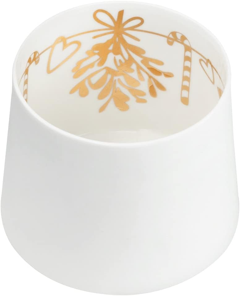 Räder Bílý porcelánový svícen MISTLETOE