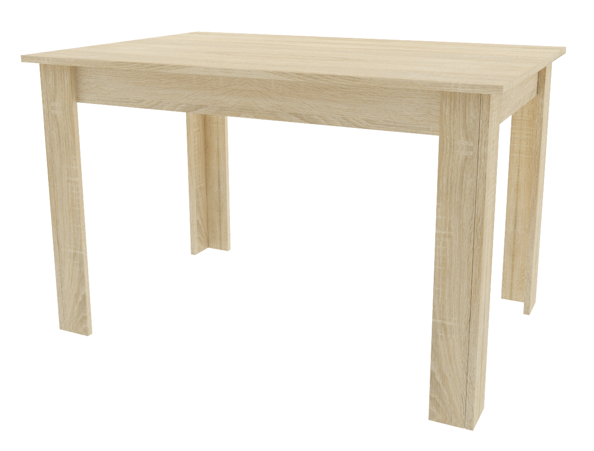 Levně Jídelní stůl s deskou v dekoru dub sonoma UMEKO 120x80