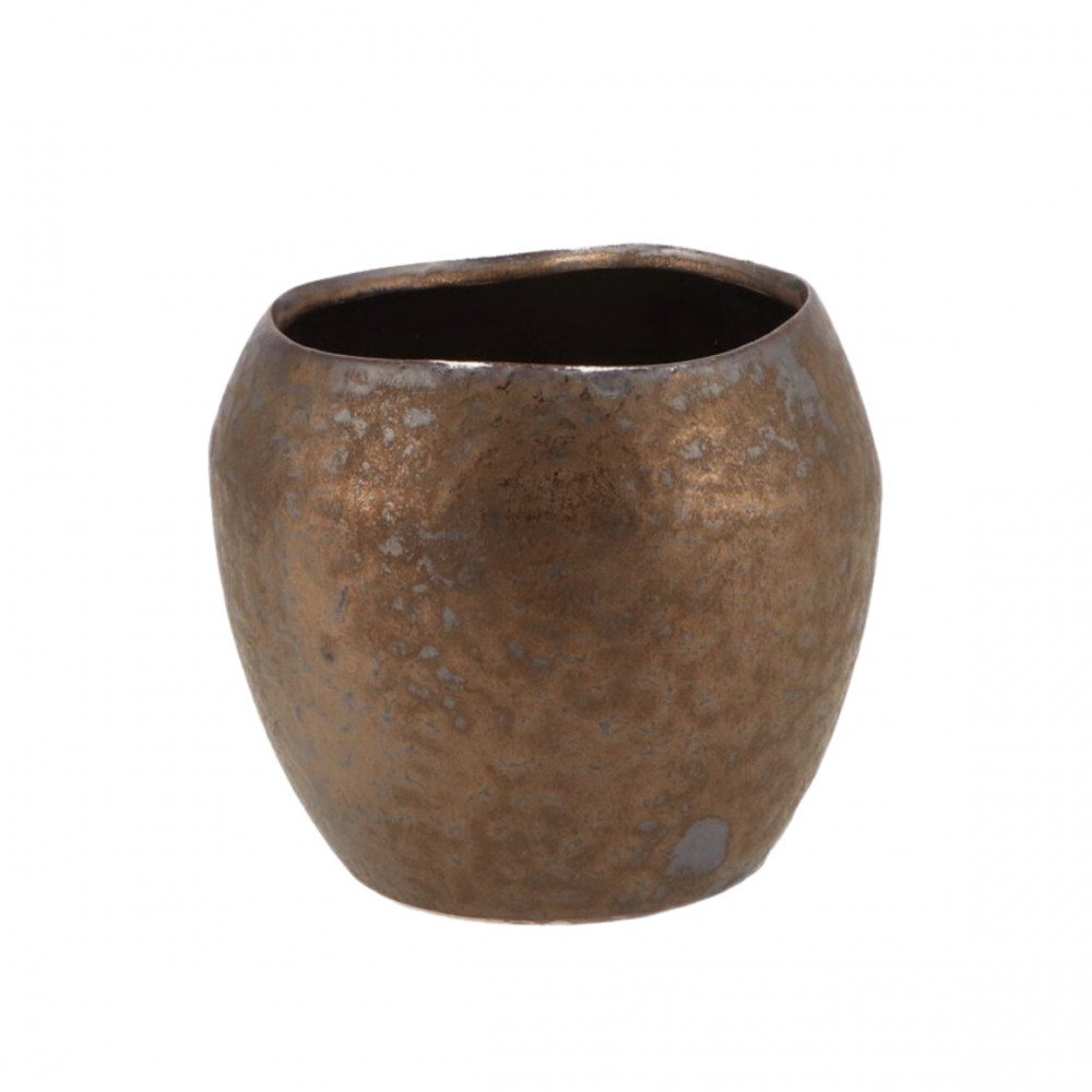 Levně Bronzový keramický květináč AMARAH 12 cm