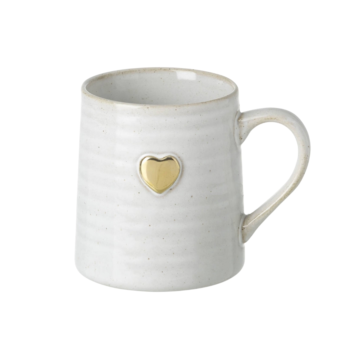 Levně Bílý porcelánový hrnek PARLANE se zlatým srdcem