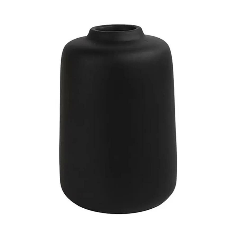 Levně Černá keramická váza DEBBIE 22 cm