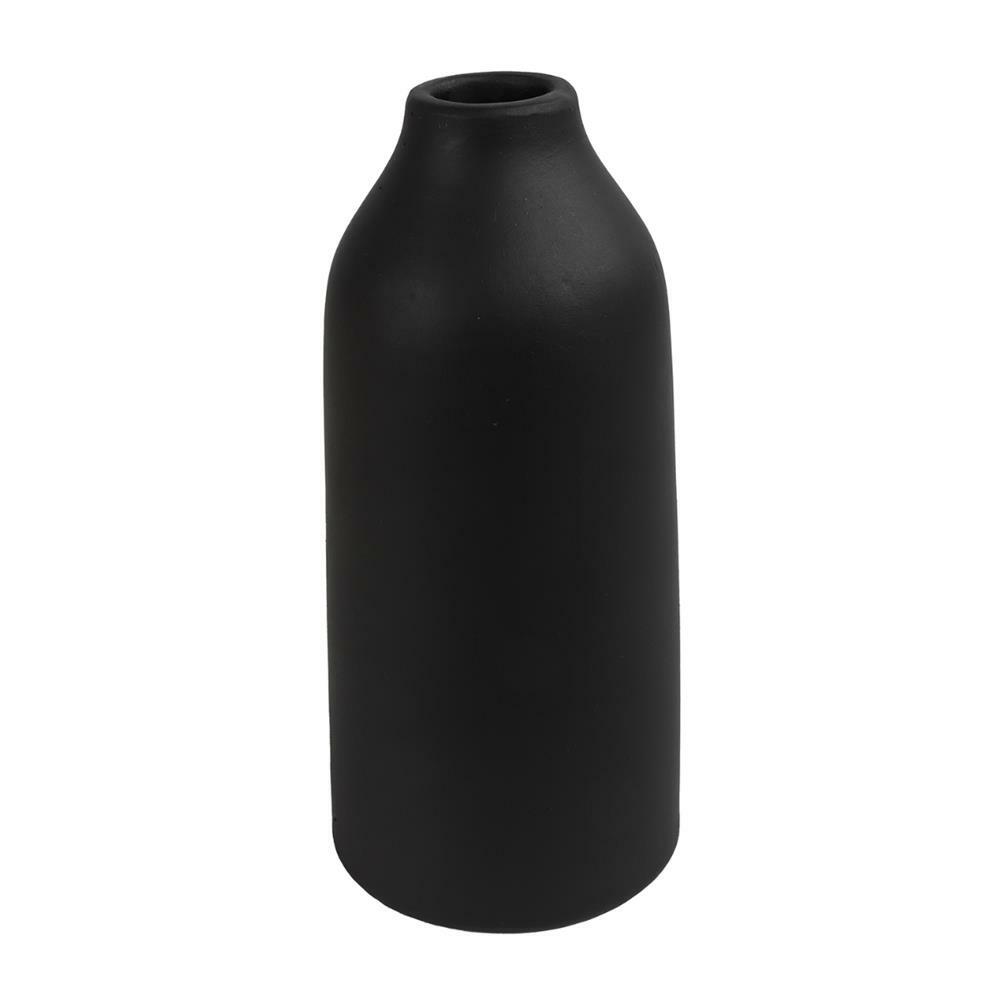 Levně Černá keramická váza DEBBIE 23 cm
