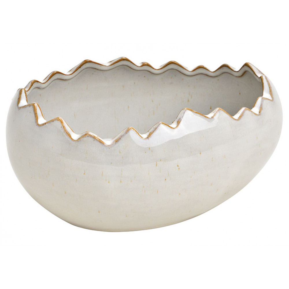 Levně Velikonoční porcelánová miska EGGSHELL, šedá