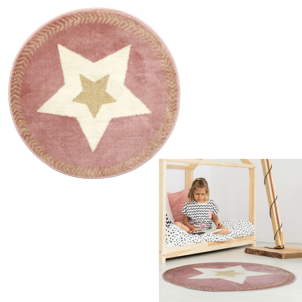 Levně Dětský kulatý koberec ROSIE 80 cm