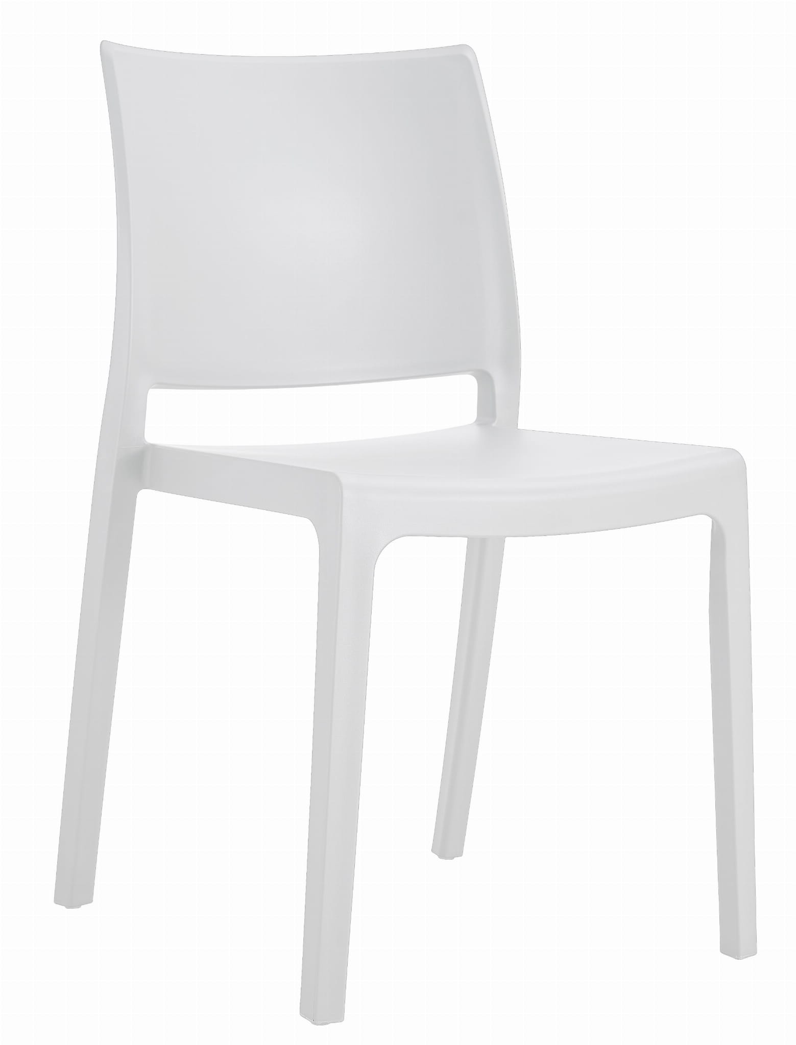 Levně Bílá plastová židle KLEM