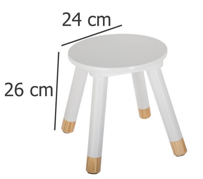 Bílá dětská stolička STOOL WHITE (obrázek 8)