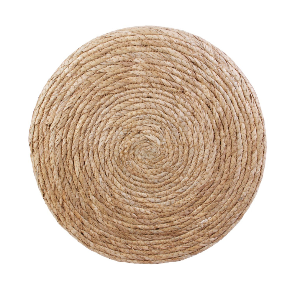Modro-béžový pletený taburet MALAMI (obrázek 5)