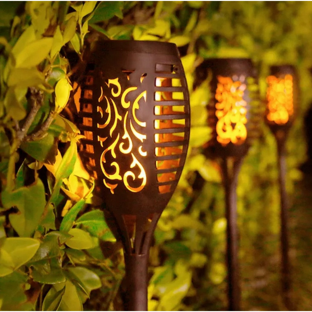 Solární lampa FLAME, černá (obrázek 2)