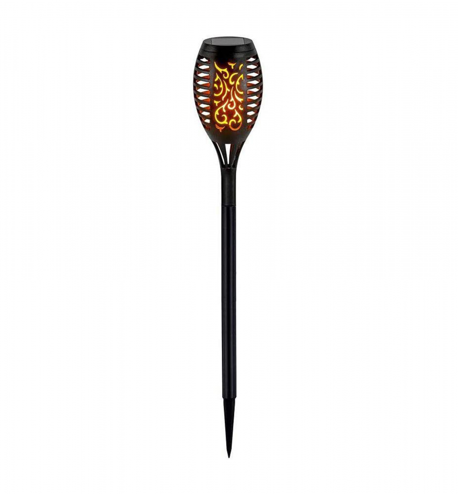 Levně Solární lampa FLAME, černá