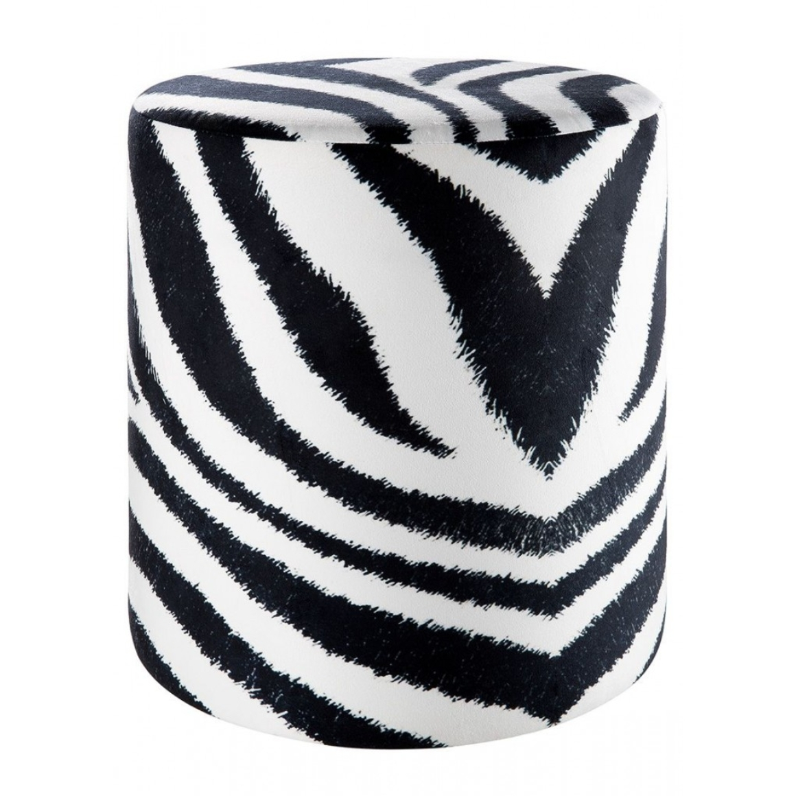 Levně Bílo-černý taburet ZEBRA