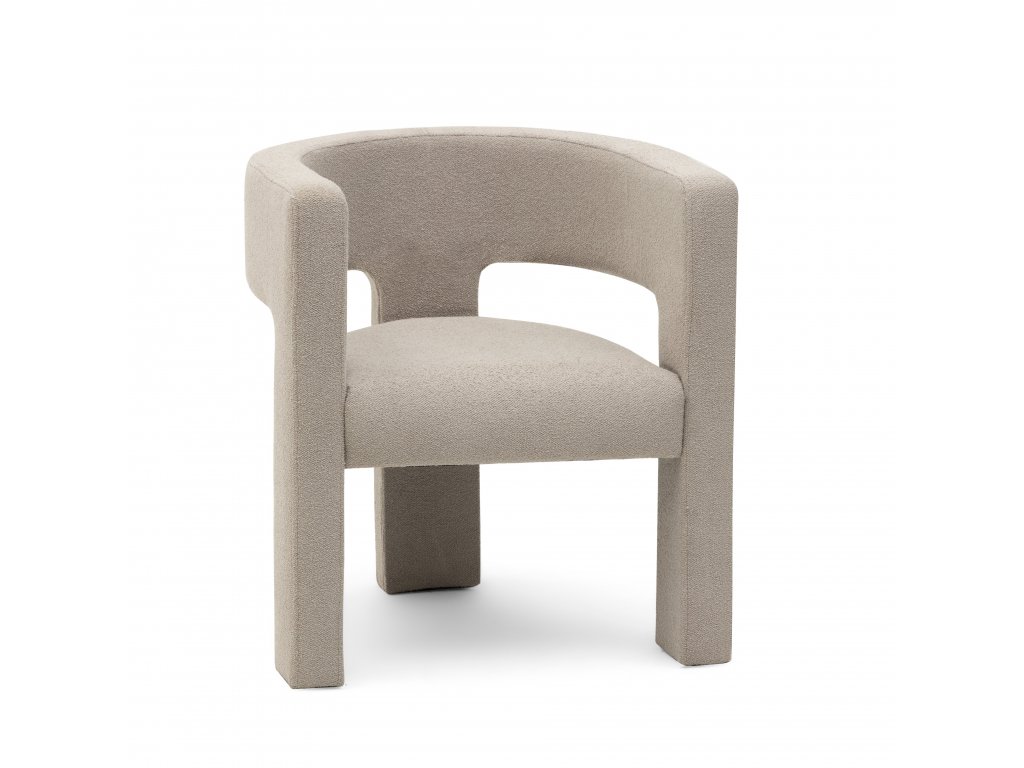 Levně Tmavě béžové designové křeslo ALPAH LOOP