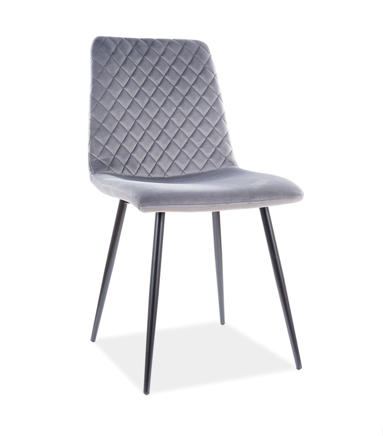 Levně AKCE Šedá židle IRYS VELVET s černými nohami II. jakost