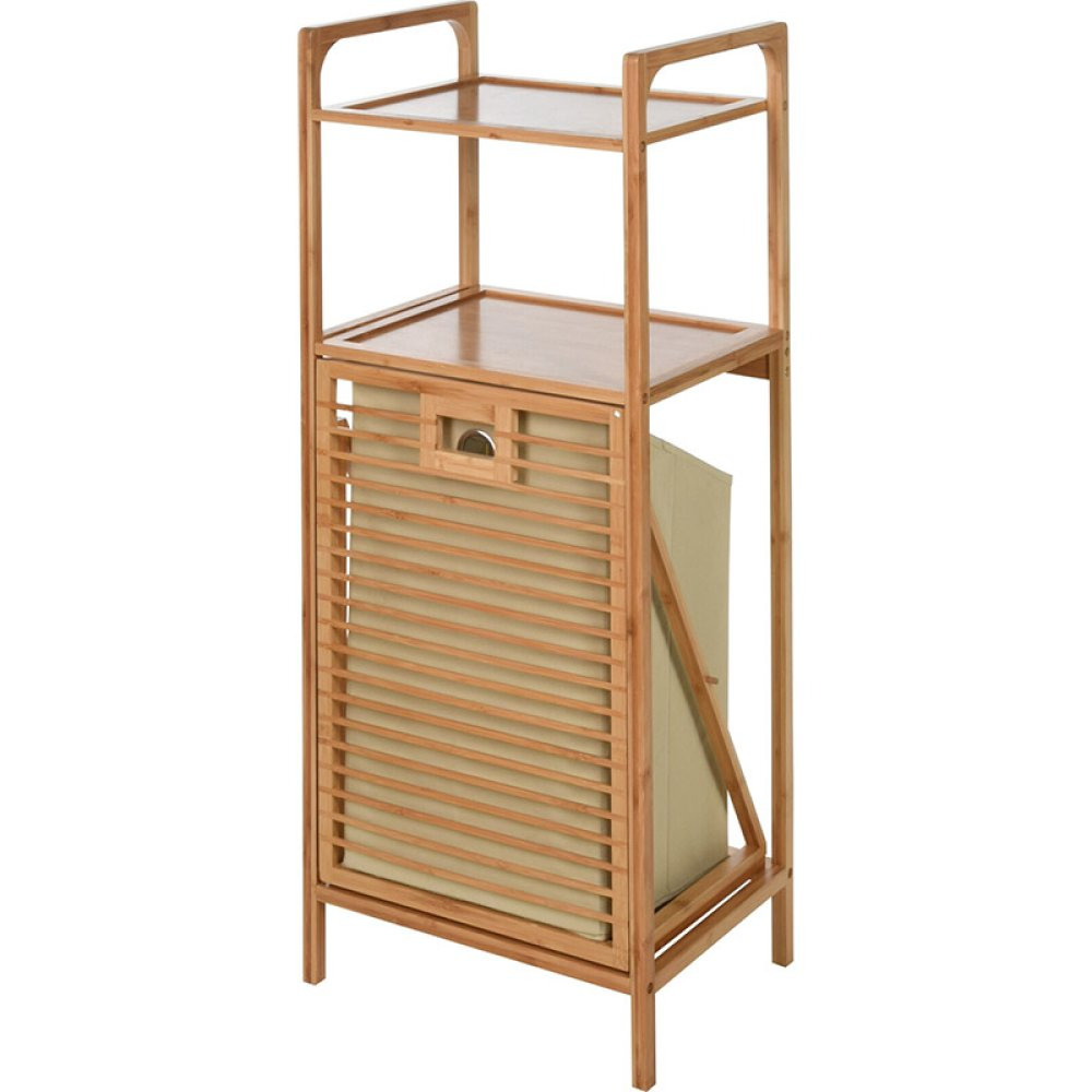 Levně AKCE Béžový bambusový koš na prádlo HAMPER III. jakost