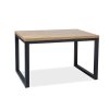 Černý jídelní stůl s deskou v dekoru dub LORAS II 120x80