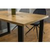 Loftový jídelní stůl UMBERTO 150x90 – dekor dub a černé nohy