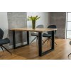 UMBERTO 120x80 – jídelní stůl s dubovou deskou v industriálním stylu