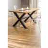 XAVIERO 150x90 – jídelní stůl s designovou konstrukcí ve tvaru X