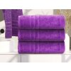 Kvalitní osuška Classic 70x140 cm fialová s dekorativní bordurou, 100% bavlna