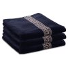 Osuška GREEK 70 x 130 cm černá, 100% bavlna s elegantní řeckou bordurou
