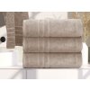 Měkká osuška Comfort 70x140 cm béžová, 100% bavlna s bordurou