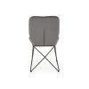 Šedá sametová židle LASE 454