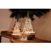 Skleněný LED světelný stromeček JEDLE XL HVĚZDY