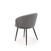 Šedá sametová židle LANGS 430