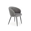 Šedá sametová židle LANGS 430
