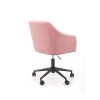Růžové kancelářské křeslo MARIBO VELVET