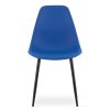 Designová plastová modrá židle OSAKA s černými nohami pro jídelnu i pracovnu