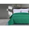 Zelený přehoz na postel se vzorem STONE (Rozměr 220 x 240 cm)