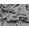Prostěradlo mikroplyš SOFT 180x200 cm světle šedé s hebkým povrchem