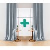 Zatemňovací závěsy VELVET šedomodré 140x250 cm (2 ks), řasící páska