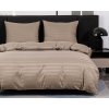 Hotelové povlečení JASMINE béžové s proužkem 2 cm