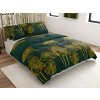 Povlečení mikroplyš VENECIA zelené s listovým vzorem