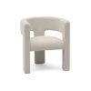 Béžovošedé designové křeslo ALPAH E s moderním minimalistickým stylem