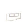 Béžový TV stolek RIVERSIDE, minimalistický a stylový, rozměry 120x40 cm.