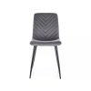 Designová jídelní židle DAREN VELVET šedá s kovovými nohami