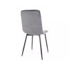 Moderní čalouněná židle DAREN VELVET šedá s pohodlným polstrováním