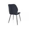 Moderní jídelní židle JAKE VELVET černá s ergonomickým opěradlem