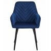 Modré křeslo NANA VELVET s čalouněním a pohodlným sedákem